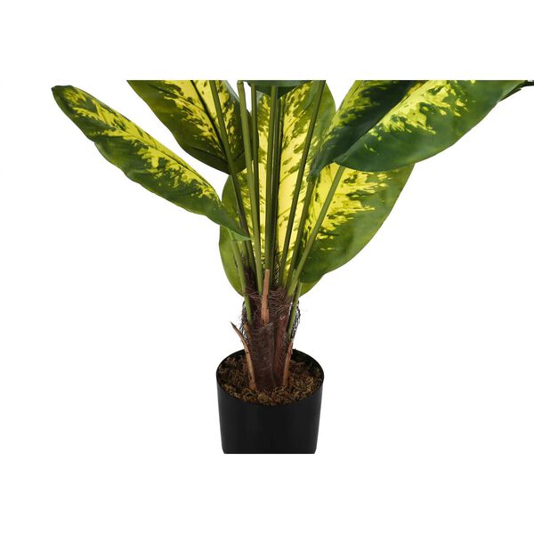 Black Green 47-Inch Indoor Evergreen Faux Fake Floor Potted Decorative Artificial Plant, image 3